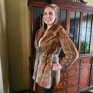 Margulis fur and leather vintage 70’s coat